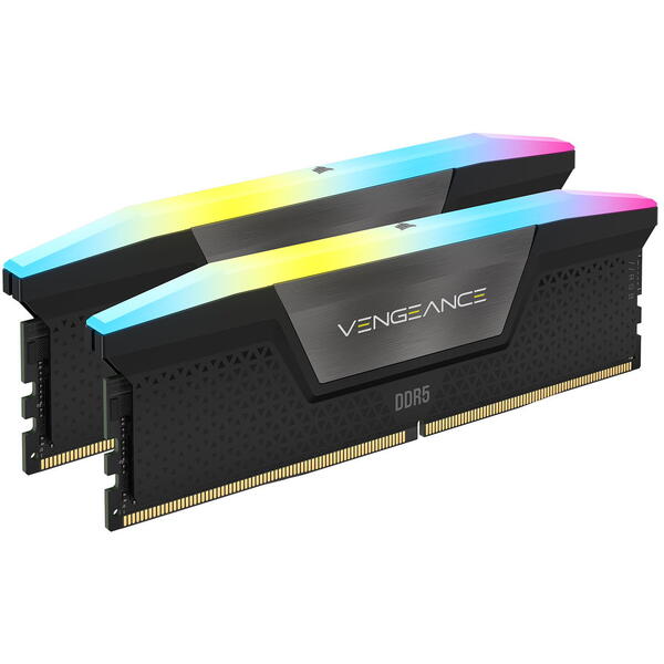 Memorie Corsair Vengeance RGB 32GB DDR5 6200MHz CL36 Kit Dual Channel Black