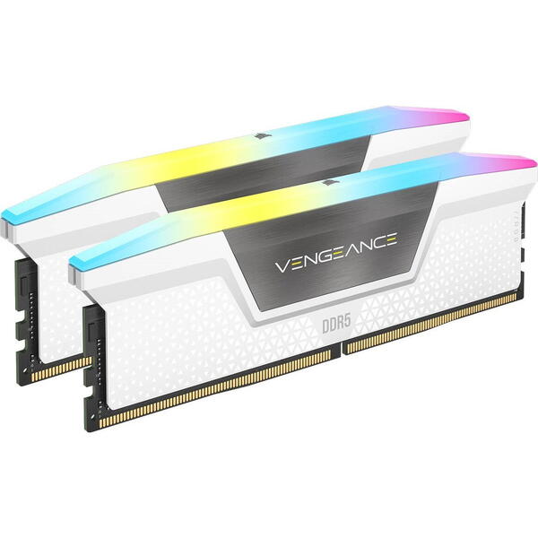 Memorie Corsair Vengeance RGB 32GB DDR5 6000MHz CL40 Kit Dual Channel White