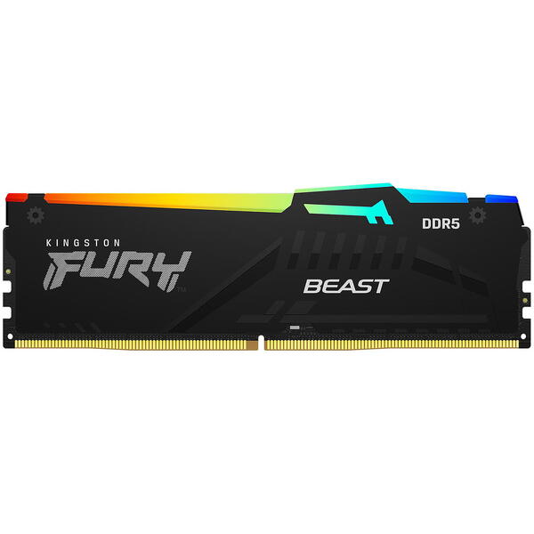 Memorie Kingston FURY Beast RGB 16GB DDR5 5200MHz CL40 Kit Dual Channel