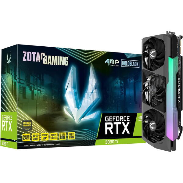 Placa video Zotac nVidia GeForce RTX 3090 Ti AMP Extreme Holo 24GB, GDDR6X, 384bit