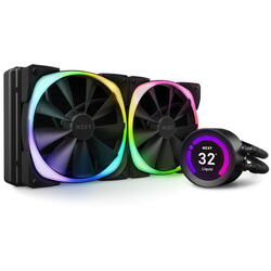 Cooler NZXT Kraken Z63 RGB 280mm, ecran de 2.36 inch, Negru