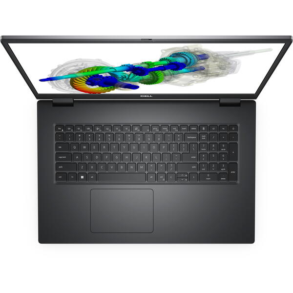 Laptop Dell Precision 7770, 17.3 inch FHD, Intel Core i7-12850HX, 32GB DDR5 CAMM Module, 2x 1TB SSD, RTX A4500 16GB, Win 10 Pro, 3Yr BOS