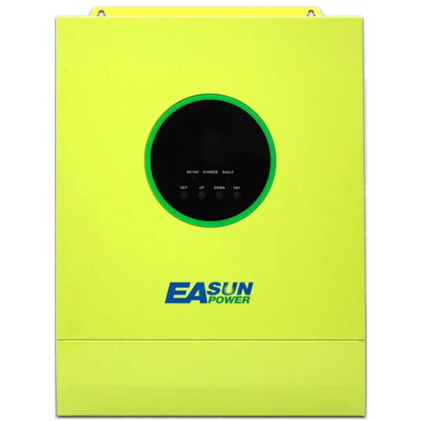 Invertor EASUN 3.6KW, 3600w MPPT cu undă sinusoidala pura 500VDC 80A, Controler de încărcare solară 24V 220V 50Hz/60Hz Invertor în afara rețelei cu modul Wifi