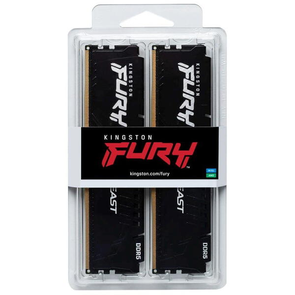 Memorie Kingston FURY Beast 32GB DDR5 6000MHz CL36 Kit Dual Channel