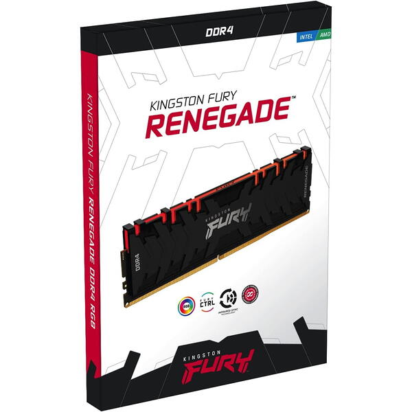 Memorie Kingston FURY Renegade RGB 16GB DDR4 3600MHz CL16