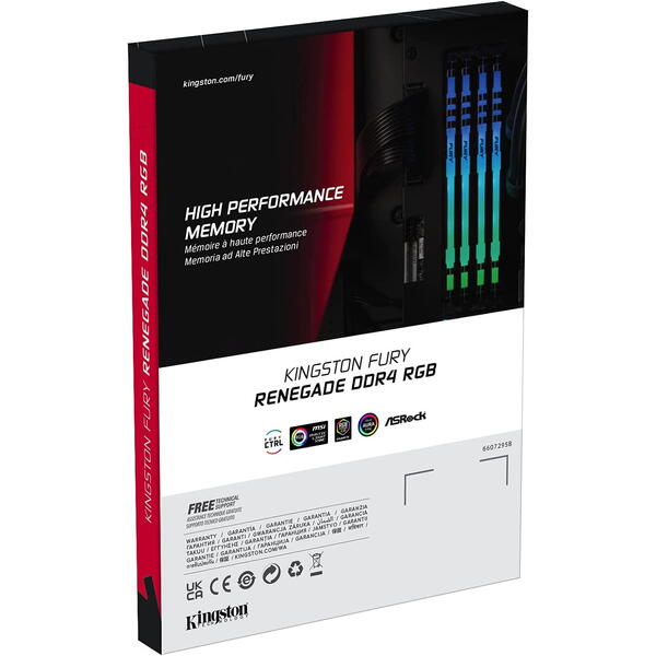 Memorie Kingston FURY Renegade RGB 16GB DDR4 3600MHz CL16