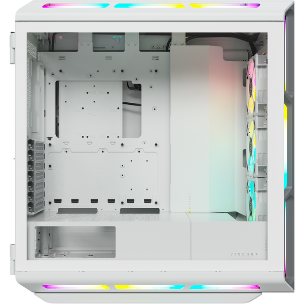 Carcasa Corsair 5000T RGB Tempered Glass White