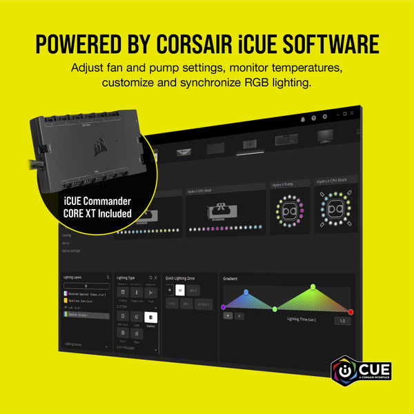 Cooler Corsair Hydro X Series iCUE XH5000i RGB PRO Pre-Bent Custom