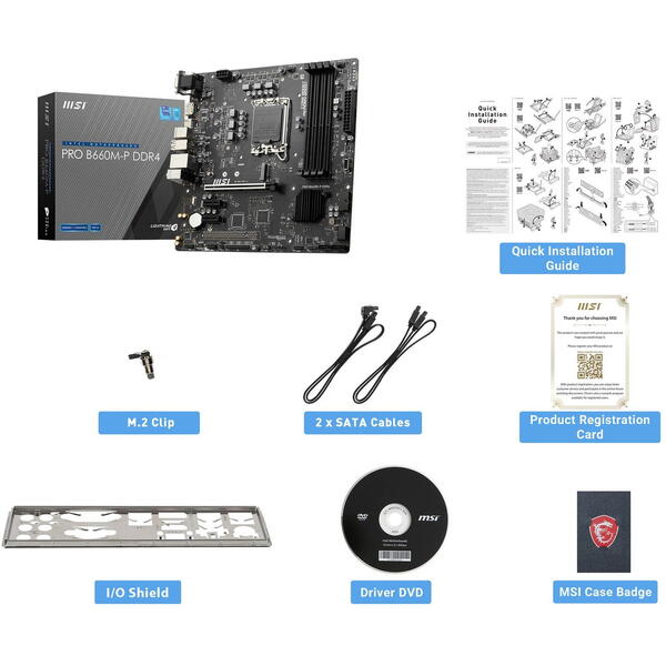 Placa de baza MSI PRO B660M-P DDR4 Socket 1700