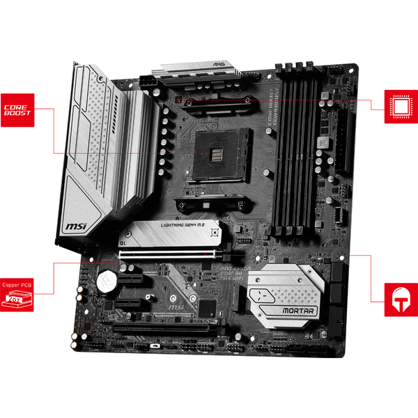 Placa de baza MSI MAG B550M MORTAR MAX WIFI Socket AM4