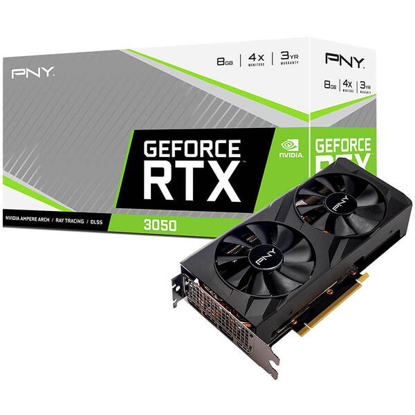 Placa video PNY GeForce RTX 3050 8GB VERTO Dual Fan 128 bit