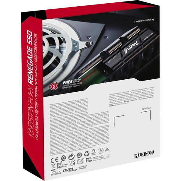 SSD Kingston FURY Renegade 1TB PCI Express 4.0 x4 M.2 2280