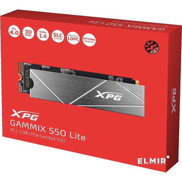 SSD A-DATA XPG Gammix S50 LiteCS 512GB PCI Express 4.0 x4 M.2 2280