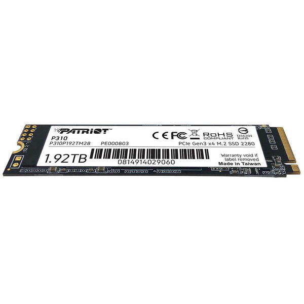 SSD PATRIOT P310 1.92TB PCI Express 3.0 x4 M.2 2280