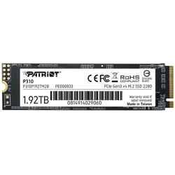 SSD PATRIOT P310 1.92TB PCI Express 3.0 x4 M.2 2280