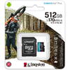 Kingston Micro SDXC Canvas GO Plus, 512GB, Clasa 10, UHS-I + Adaptor