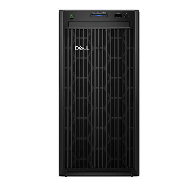 Server Brand Dell PowerEdge T150, Intel Xeon E-2314 2.8GHz, 16GB UDIMM RAM, 1x 480GB 6G SATA SSD, PERC H355, 4x Hot Plug LFF