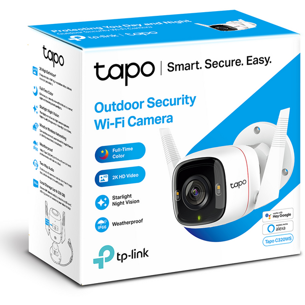 Camera IP TP-LINK Tapo C320WS, 2K QHD 2560x1440, IP66, IR 30 m