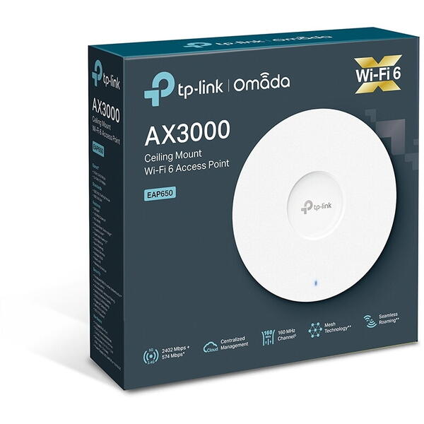 Access Point TP-LINK EAP650 Dual-Band Wi-Fi 6  AX3000 Gigabit