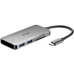 Hub USB D-LINK DUB-M610 6-in-1 USB-C