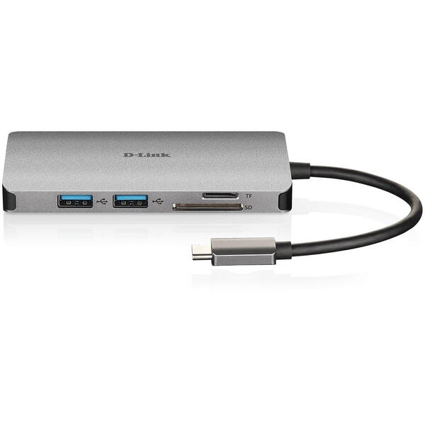 Hub USB D-LINK 8-in-1 USB-C, HDMI DUB-M810