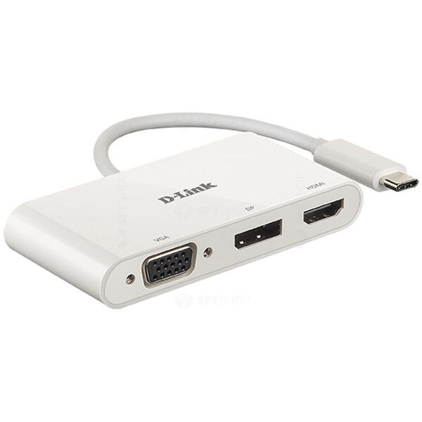 Adaptor  video D-LINK 3-in-1 USB-C la HDMI, VGA, DispayPort DUB-V310