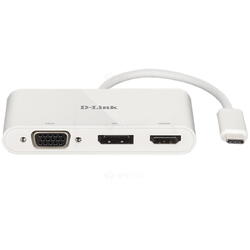 Adaptor  video D-LINK 3-in-1 USB-C la HDMI, VGA, DispayPort DUB-V310