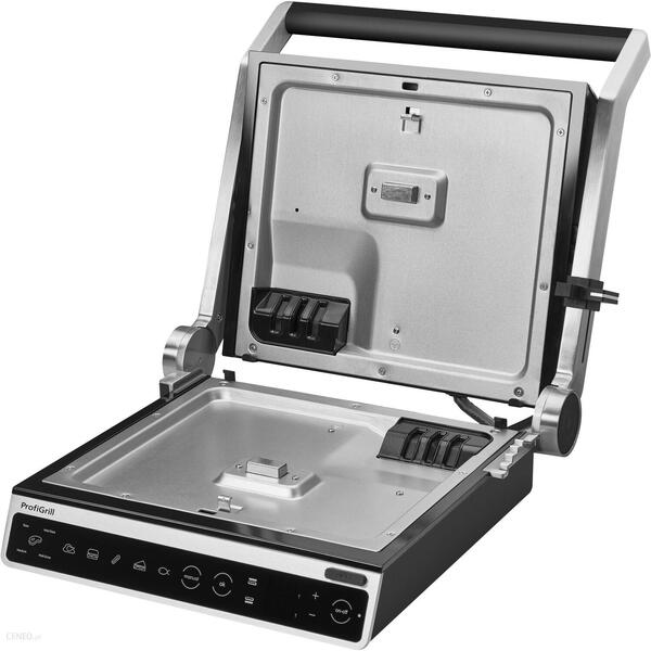 Gratar electric Amica GK 5011 ProfiGrill, 2000 W, 6 programe automate, program manual grill , Inox/Silver