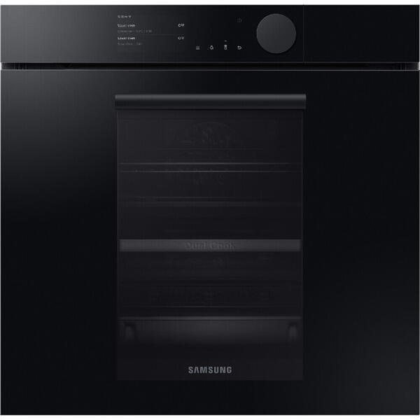 Cuptor incorporabil Samsung Infinite Line NV75T8979RK, Electric, 75l, Grill, Pirolitic, Display TFT-LCD, Wi-Fi, Sondă carne, Negru