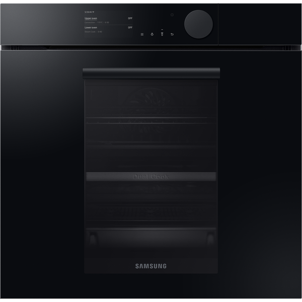 Cuptor incorporabil Samsung Infinite Line NV75T8979RK, Electric, 75l, Grill, Pirolitic, Display TFT-LCD, Wi-Fi, Sondă carne, Negru