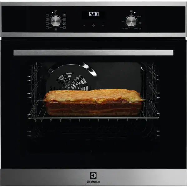 Cuptor incorporabil Electrolux EZF5E40X, 57 l, SurroundCook, Even Cooking, Grill, Control Thermotimer, Clasa A, Negru/Inox