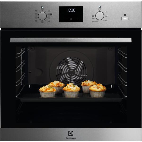 Cuptor incorporabil Electrolux SteamBake EOD3C50TX, Electric, 72 l, Clasa A, Negru / Inox