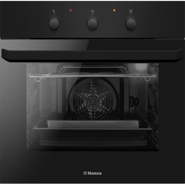 Cuptor incorporabil HANSA BOES681621, 62 l, 8 Functii, Grill, Clasa A, Negru
