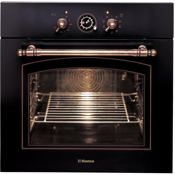 Cuptor incorporabil HANSA Rustic BOES68120090, electric, 65 L, grill, rotisor, clasa A, negru