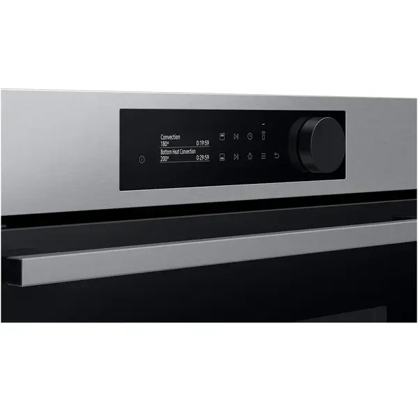 Cuptor incorporabil Samsung Bespoke NV7B5645TAS/U2, Electric, 76 l, Dual Cook, Natural Steam, Display touch, Clasa A+, Negru/Inox