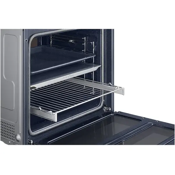 Cuptor incorporabil Samsung Bespoke NV7B4345VAS/U2, Electric, 76 l, Autocuratare catalitica, Dual Cook Flex, Display touch, Air sous vide,Natural Steam, SmartThings Cooking, Clasa A+, Negru/Inox