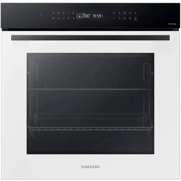 Cuptor incorporabil Samsung Bespoke NV7B4040VAW/U2, Electric, 76 l, Autocuratare catalitica, Display touch, SmartThings Cooking, Clasa A+, Alb/Negru