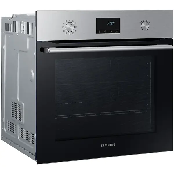 Cuptor incorporabil Samsung NV68A1170BS/OL, Electric, 68 l, Autocuratare pirolitica, True convection, Clasa A, Negru/Inox