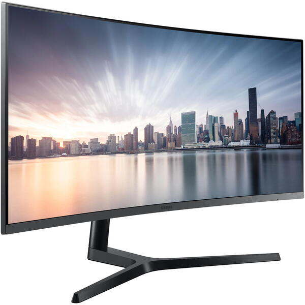 Monitor LED Samsung LC34H890WGRXEN Curbat 34 inch UWQHD VA 4 ms 100 Hz USB-C, Negru