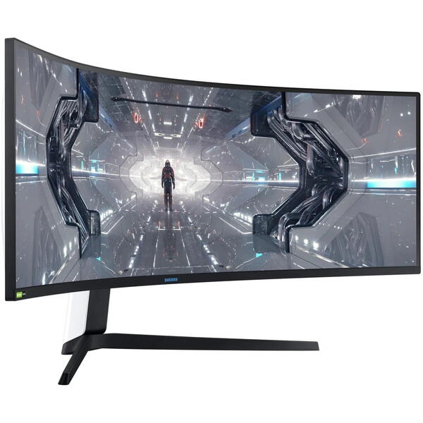 Monitor Gaming Samsung Odyssey G9 LC49G95TSSRXEN Curbat 49 inch Dual QHD VA 1 ms 240 Hz HDR, Alb