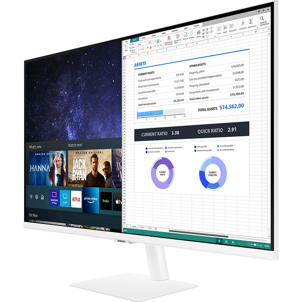 Monitor LED Samsung Smart LS32AM501NUXEN 32 inch FHD VA 8 ms 60 Hz, Alb