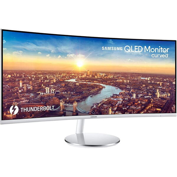 Monitor LED Samsung LC34J791WTRXEN Curbat 34 inch 4 ms 100 Hz, Alb