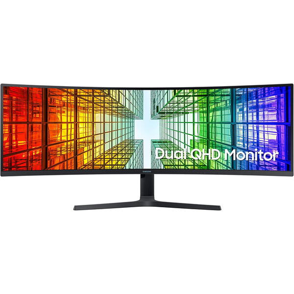 Monitor LED Samsung LS49A950UIUXEN Curbat 49 inch Dual QHD VA 4 ms 120 Hz USB-C KVM HDR, Negru