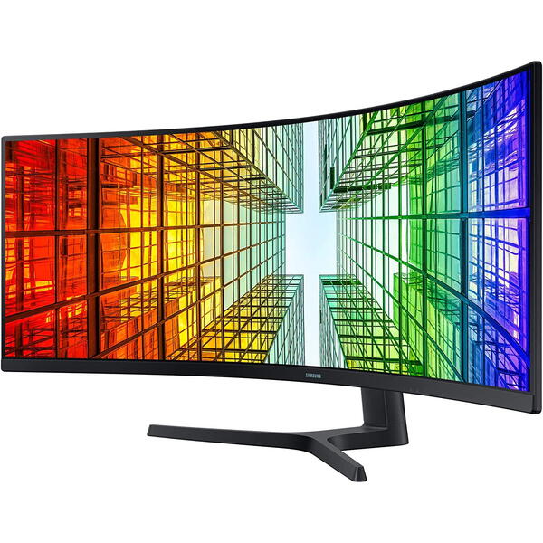 Monitor LED Samsung LS49A950UIUXEN Curbat 49 inch Dual QHD VA 4 ms 120 Hz USB-C KVM HDR, Negru