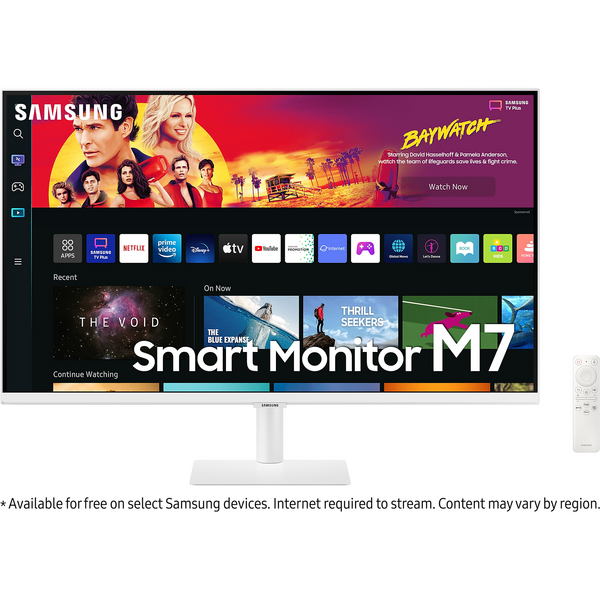 Monitor LED Samsung Smart M7 LS32BM701UUXEN 32 inch UHD VA 4 ms 60 Hz USB-C HDR Alb