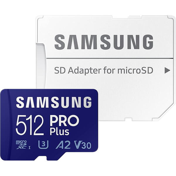 Samsung Micro SDXC PRO Plus (2021) 512GB UHS-I U3 Clasa 10