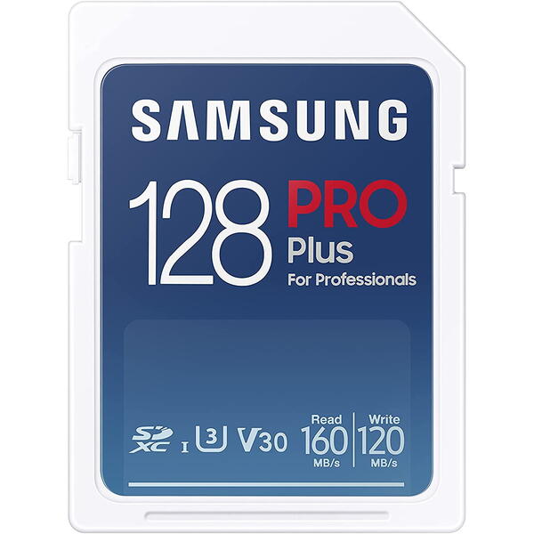 Card Memorie Samsung PRO Plus (2021) SDXC 128GB + Cititor card USB 3.0 UHS-I Class 10