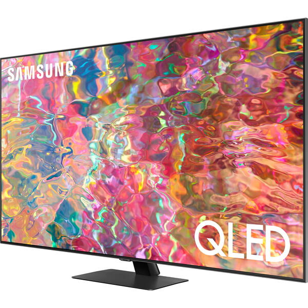 Televizor LED Samsung Smart TV QLED QE75Q80B 189cm argintiu-negru 4K UHD HDR Argintiu/Negru