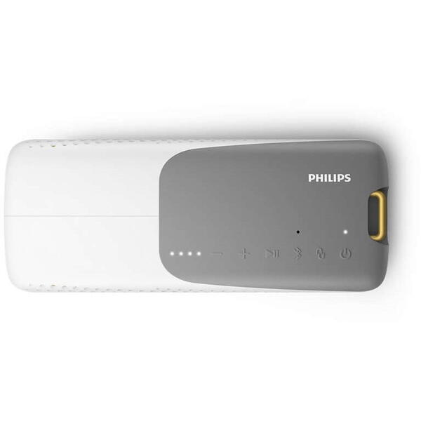 Boxa portabila Philips TAS7807W/00, Bluetooth, stereo, 40W, redare 24 h, IP67, alb/gri