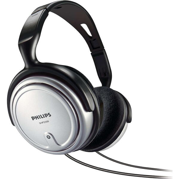 Casti Philips SHP2500 Black/Silver